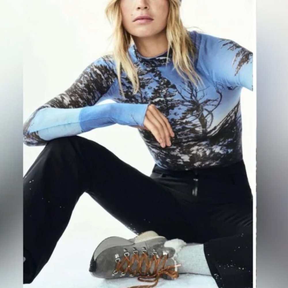 Free People Printed High Jump Long Sleeve - Small- NWOT!